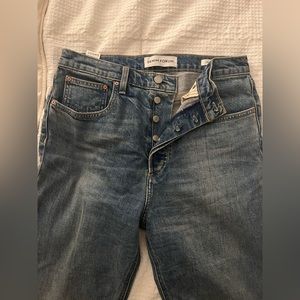 straight high rise jeans